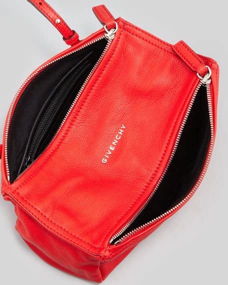 Givenchy Pandora Sugar Leather Crossbody Bag, Red 